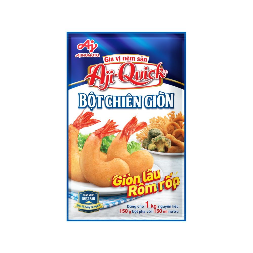 Combo 4 Gói Gia Vị Nêm Sẵn Aji-Quick® Bột Chiên Giòn 150g/Gói