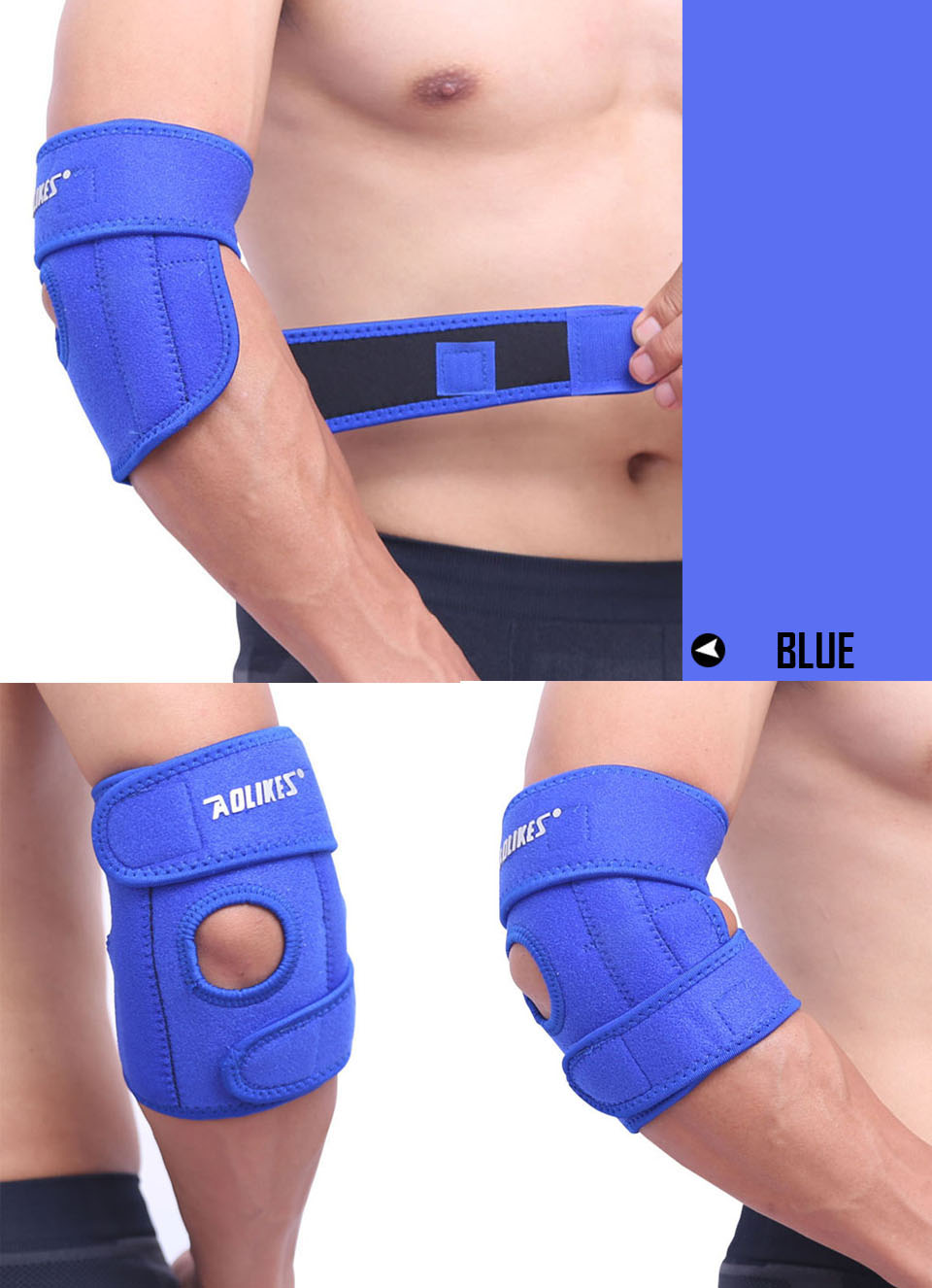 Bộ 2 Đai Bảo Vệ Khuỷu Tay Thể Thao Spring Sport Elbow Support Protector AOLIKES YE-7946