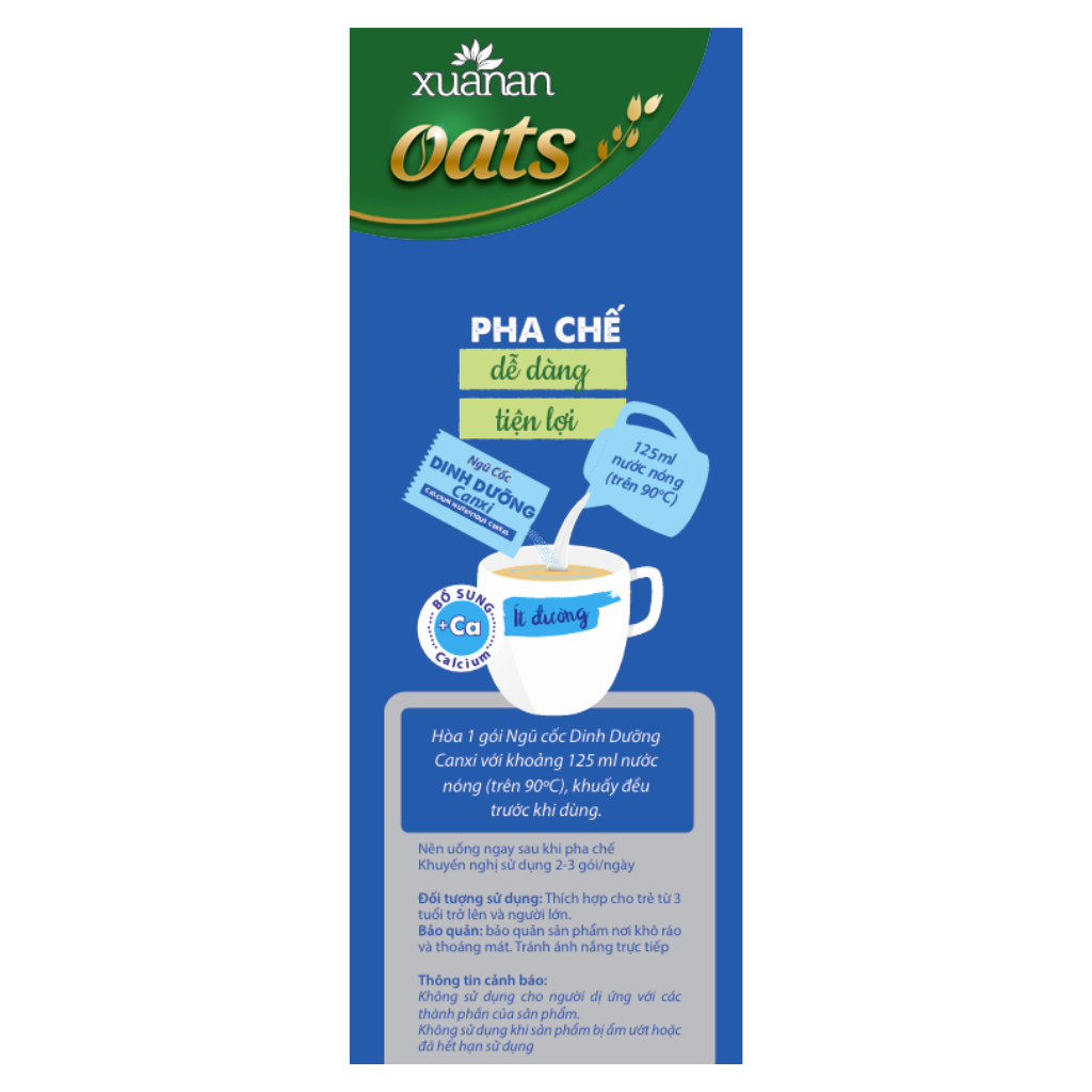 Combo Ngũ Cốc Dinh Dưỡng Canxi 400G + Ngũ Cốc Yến Mạch 400G [ít đường]