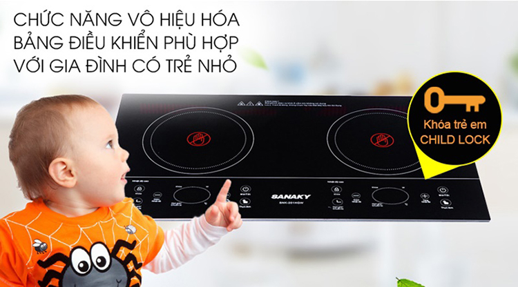 Bếp Hồng Ngoại Đôi Sanaky SNK-201HGW - Hàng Chính Hãng