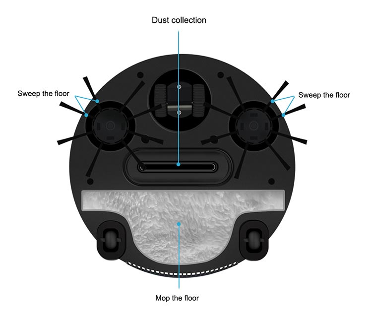 Household Rechargeable Smart Vacuum Cleaner Movable Floor Sweeper Cleaning Tool Intelligent Automatic Sweeping Robot