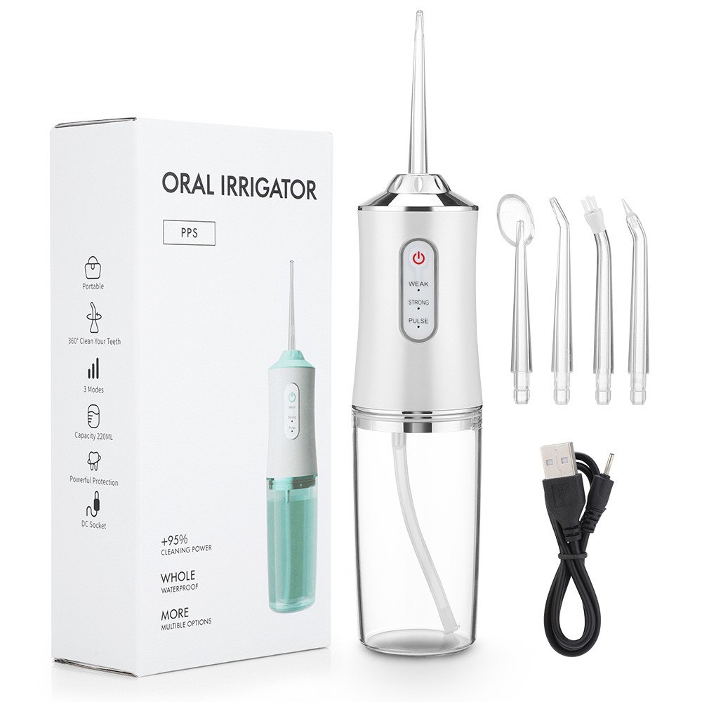 máy tăm nước oral irrigator thế hệ mới - dùng pin sạc, công nghệ châu âu 6