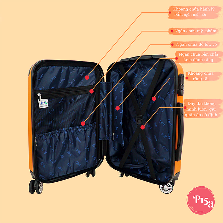 Vali nhựa kéo TRIP P15A 20 inch (50cm)
