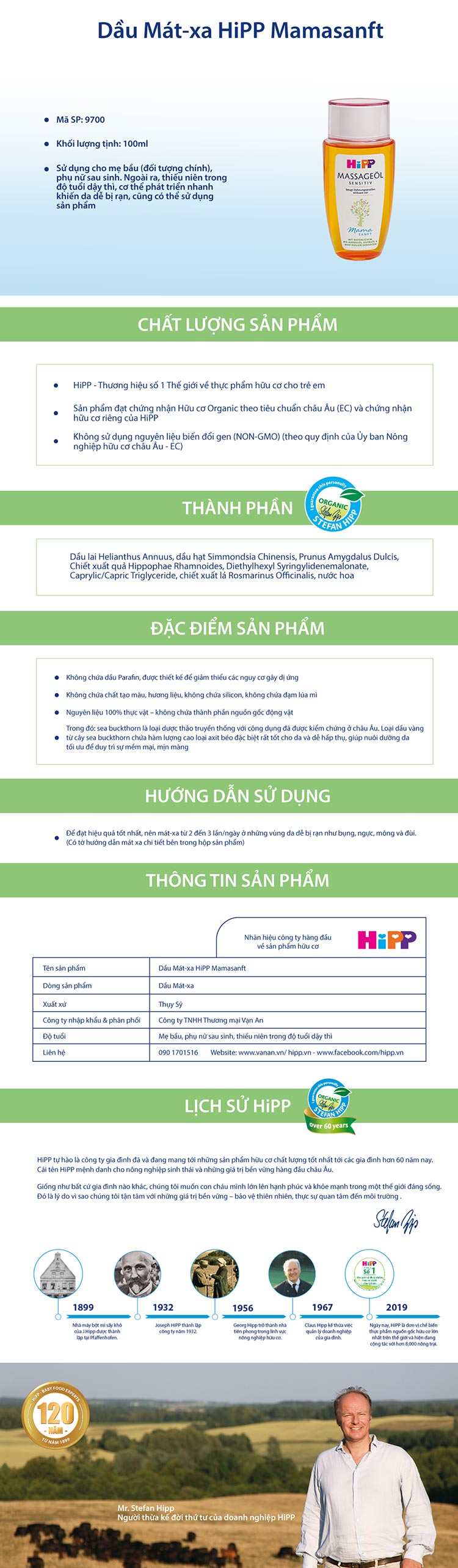 Dầu Mát Xa Hipp Mamasanft Dành Cho Bà Bầu - 9700