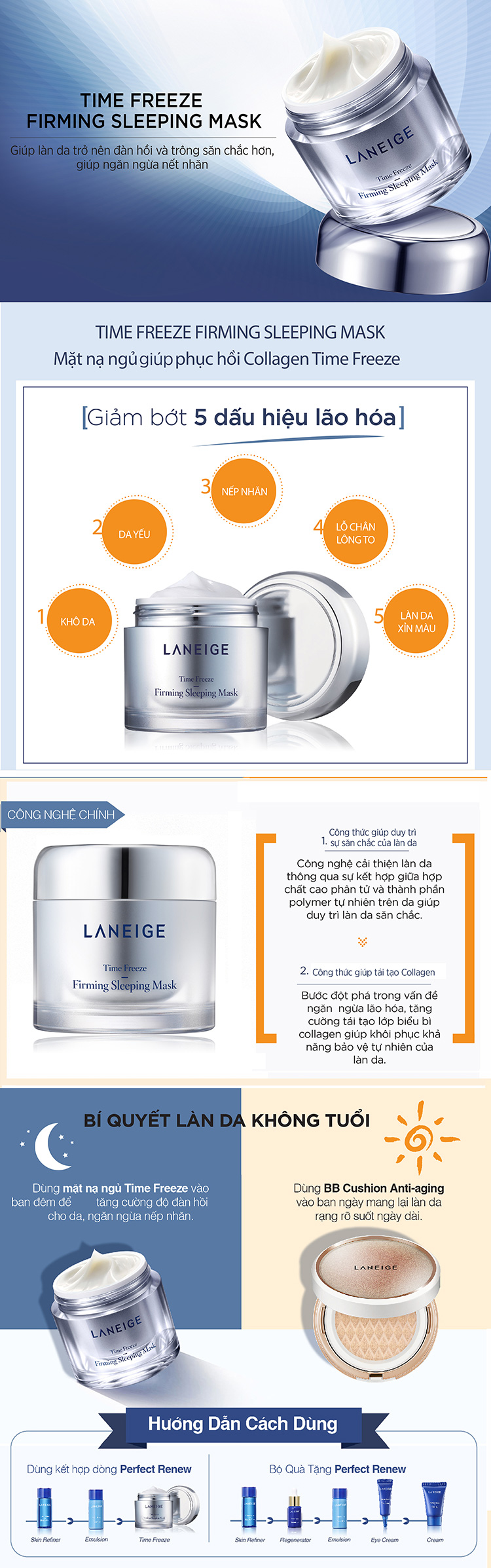 [Gift] - Mặt Nạ Ngủ Chống Lão Hoá 3ml X 2 + Mặt Nạ Ngủ Mắt 5ml + Tinh Chất Vitamin C 15ml - 278007162