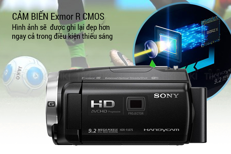 Máy Quay Sony PJ675 (Hàng Chính Hãng) - Tặng Thẻ 8GB + Túi Máy