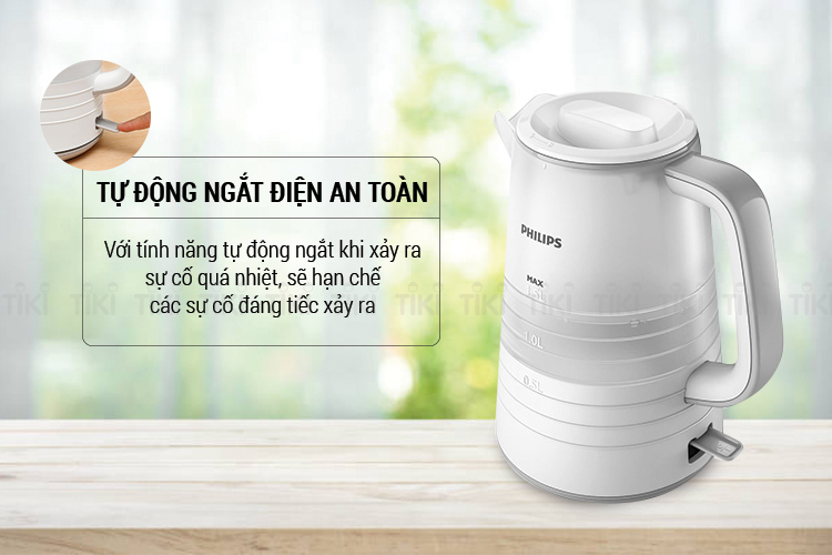 Bình Đun Siêu Tốc Philips HD9334 - 1.5L (Trắng)
