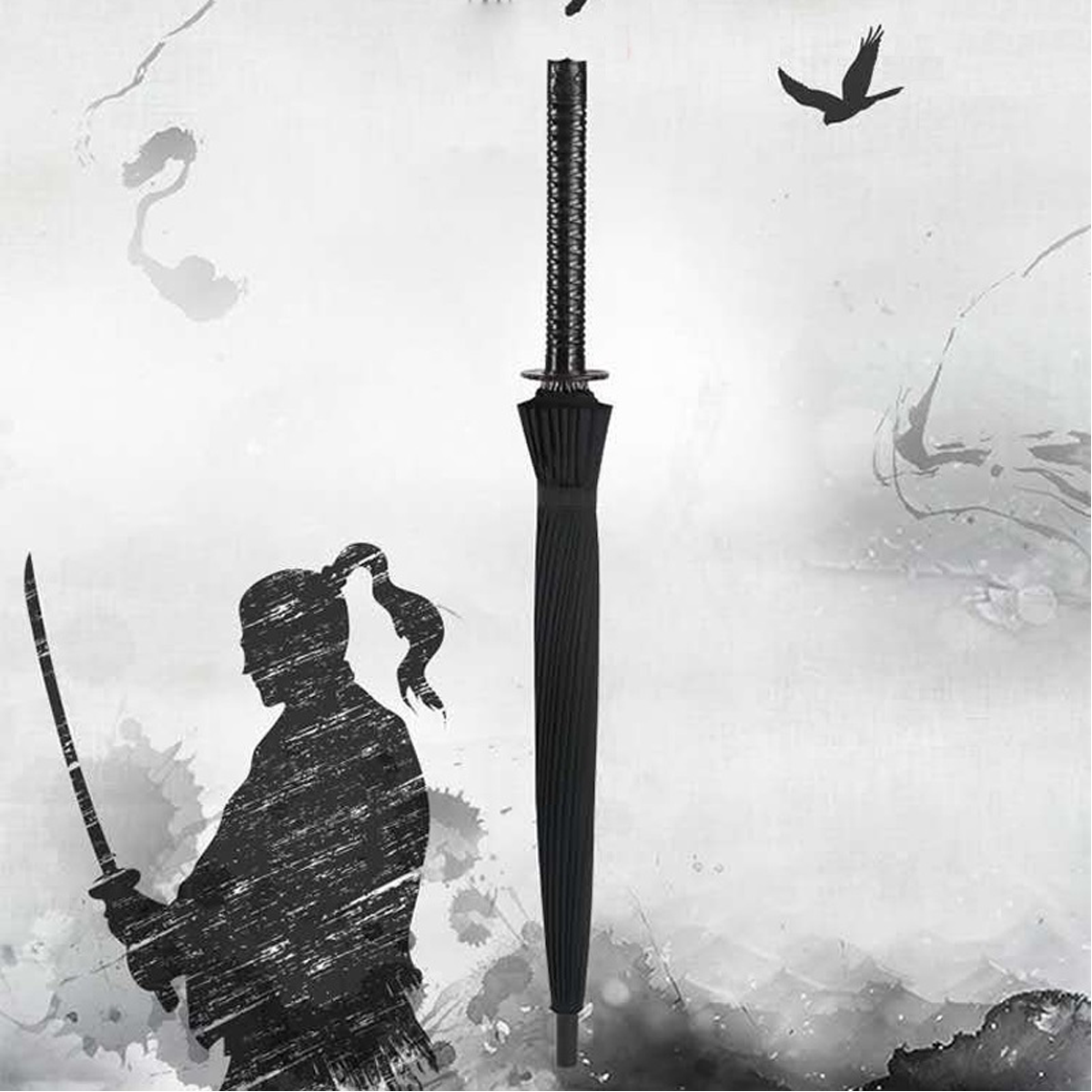 Ô Dù Tay Cầm Kiếm Samurai