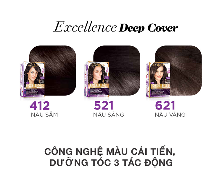 Combo 2  Kem Nhộm  Phủ Bạc Deep Cover 412 L'ORÉAL Paris
