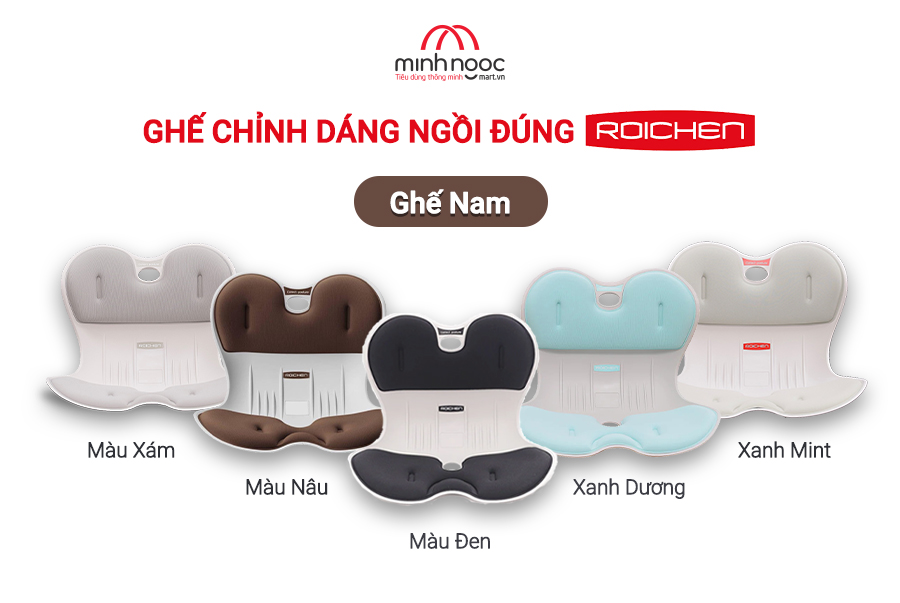 [Ghế Roichen - Chính hãng] Ghế chỉnh dáng ngồi đúng Roichen - Hàn Quốc (Made in Korea). Dùng cho Nam, Nữ, Trẻ em.