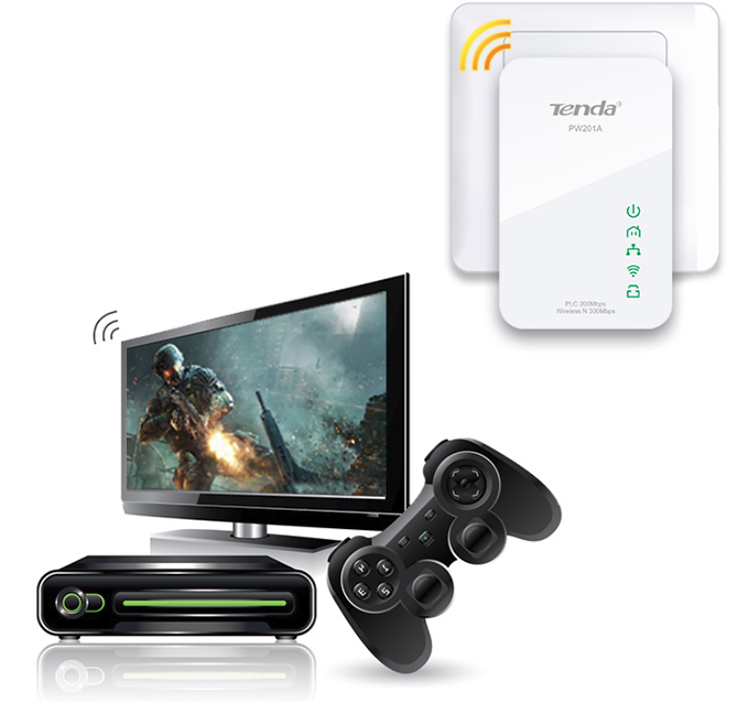 Bộ Chuyển Đổi PowerLine Wireless Tenda PW201A N300 Extender - Hàng Chính Hãng