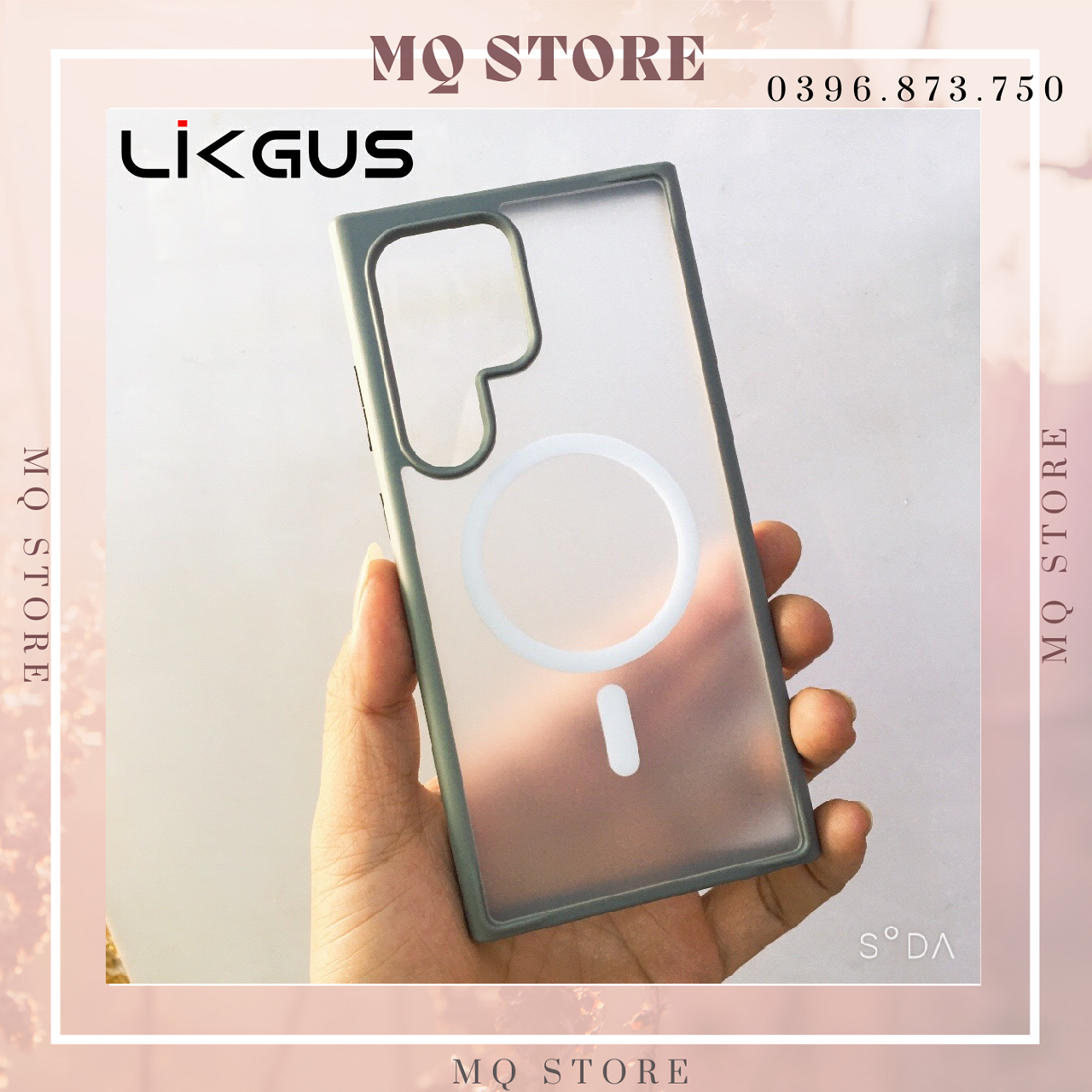 Ốp lưng cho Samsung S24 Ultra LIKGUS lưng mờ hỗ trợ sạc không dây, chống sốc, chống bẫn( hàng chính hãng)