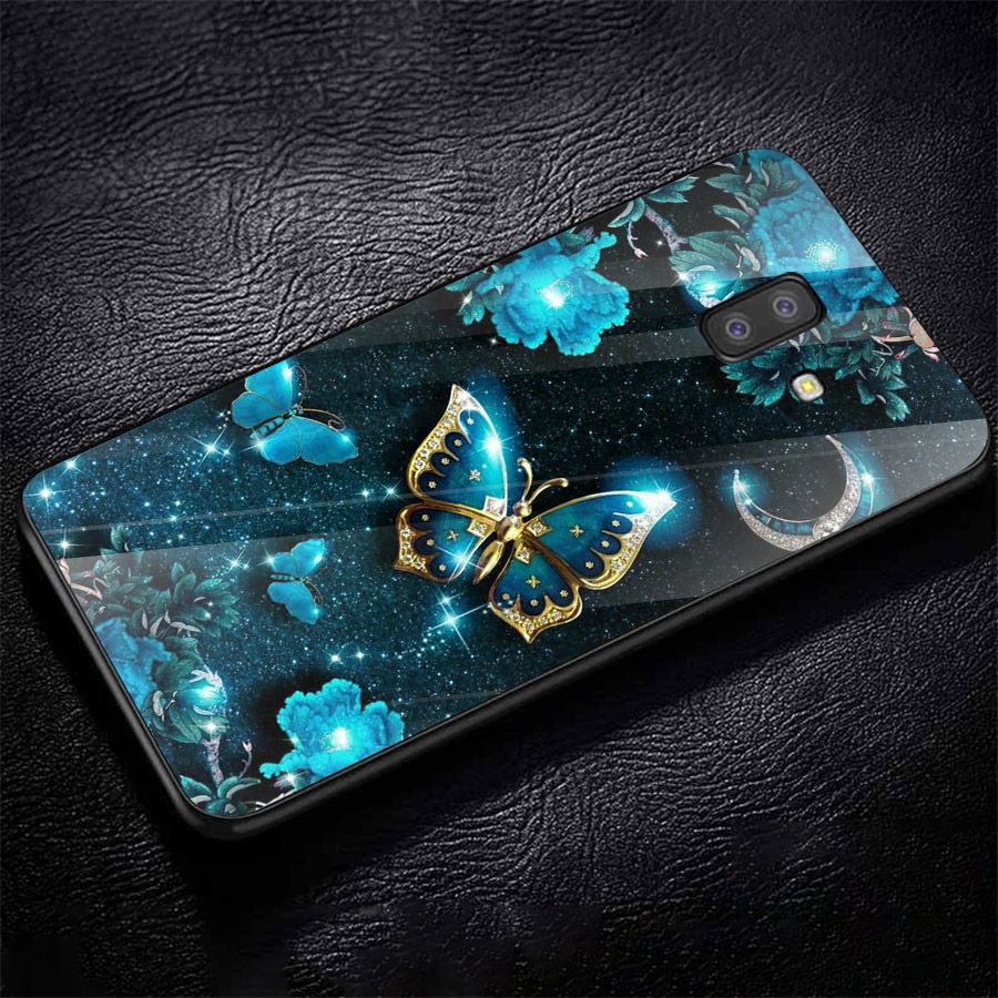 Ốp kính cường lực cho điện thoại Samsung Galaxy J4 - J6 - J6 PLUS - J6 PRIME - J8 - bướm đẹp MS ANH090