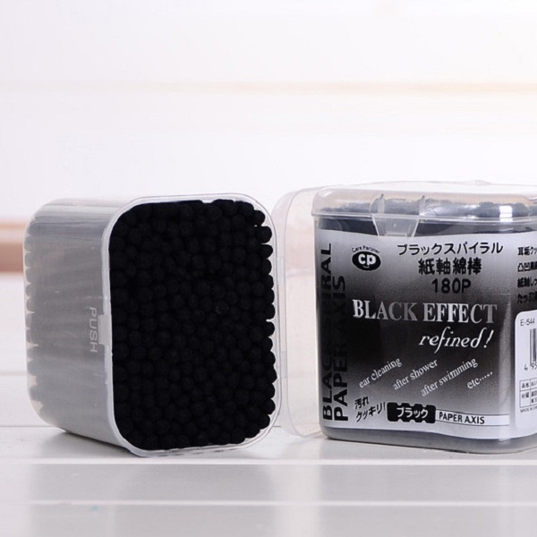 Hộp tăm bông lấy ráy tai Than hoạt tính 180P - Hàng nội địa Nhật Bản