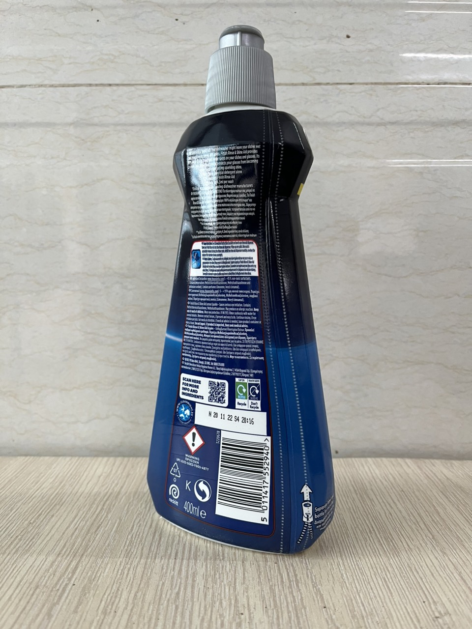 [HCM] Nước làm bóng chén bát Finish Eco 0% - 400ml/ chai