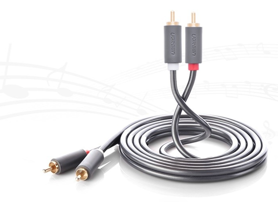 Cáp AV 2 đầu hoa sen (RCA) dài 2M Ugreen 10518 - Hàng chính hãng