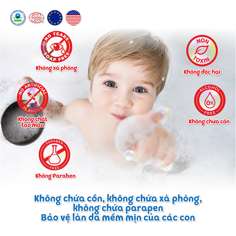 Sữa tắm gội toàn thân KHÔNG CAY MẮT 2 in 1 trẻ em Rubber Duck 400ml_AN TOÀN CHO TRẺ SƠ SINH 7