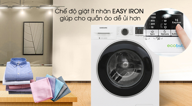 Máy Giặt Cửa Trước Samsung Inverter WW90J54E0BW/SV (9kg) - Hàng Chính Hãng Máy Giặt Cửa Trước Samsung Inverter WW90J54E0BW/SV (9kg) - Hàng Chính Hãng
