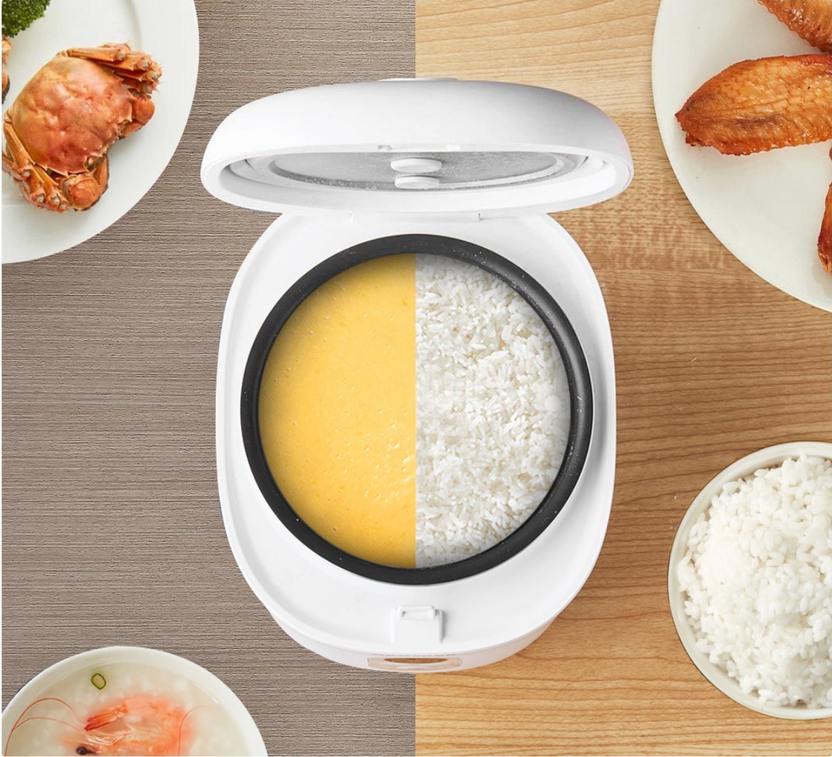 Xiaomi Ocooker Mini Rice Cooker 1.2L Intelligent Electric PFA Powder Coating Cookers For Home Students Cooking 300W 220V