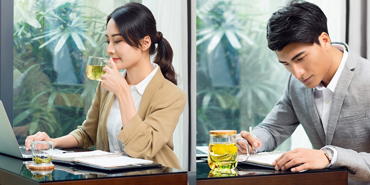 Ly Lọc Trà Hoa Thủy Tinh Samadoyo S026A (380ml)