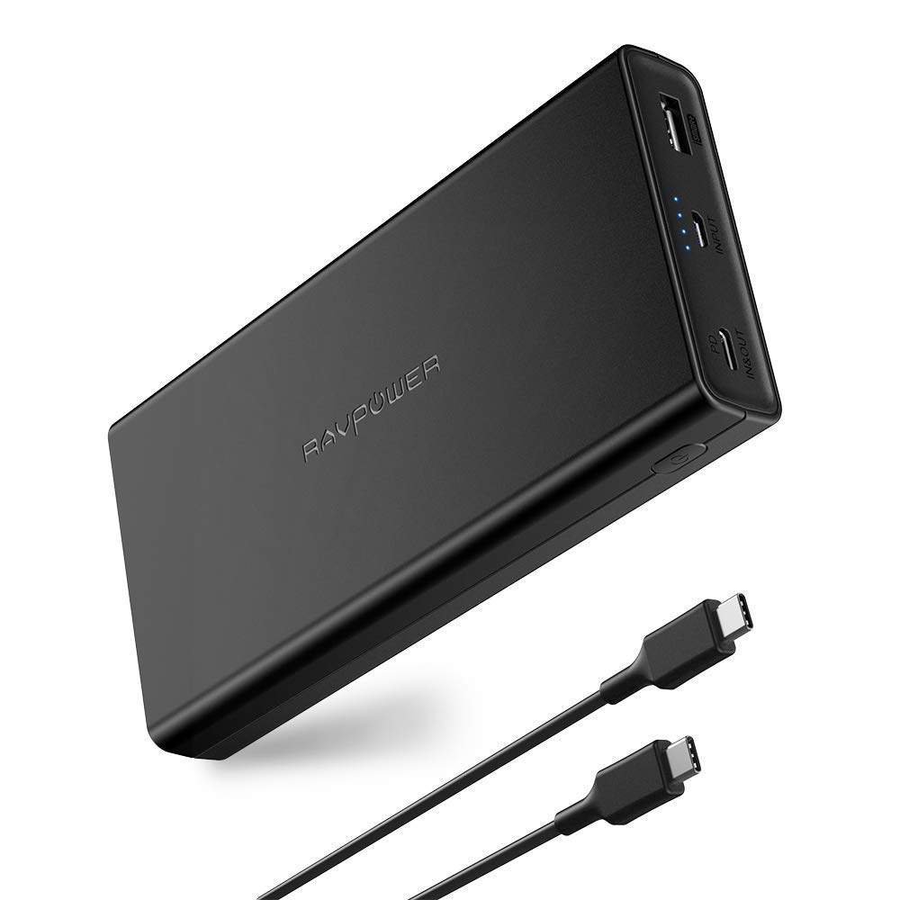 Pin Sạc Dự Phòng RAVPower RP-PB159 20100mAh Tích Hợp USB Type C In/Out Hỗ Trợ PowerDelivery PD - Hàng Chính Hãng