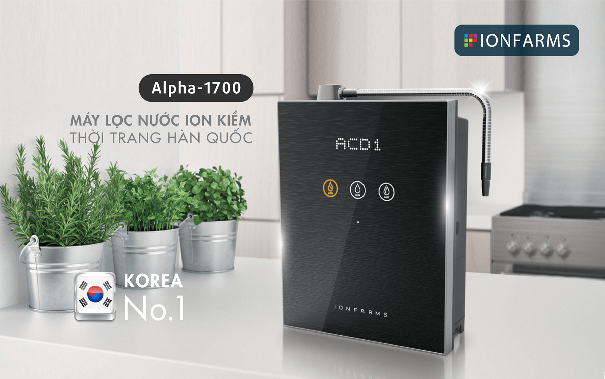 Máy lọc nước ion kiềm IonFarms Alpha - 1700