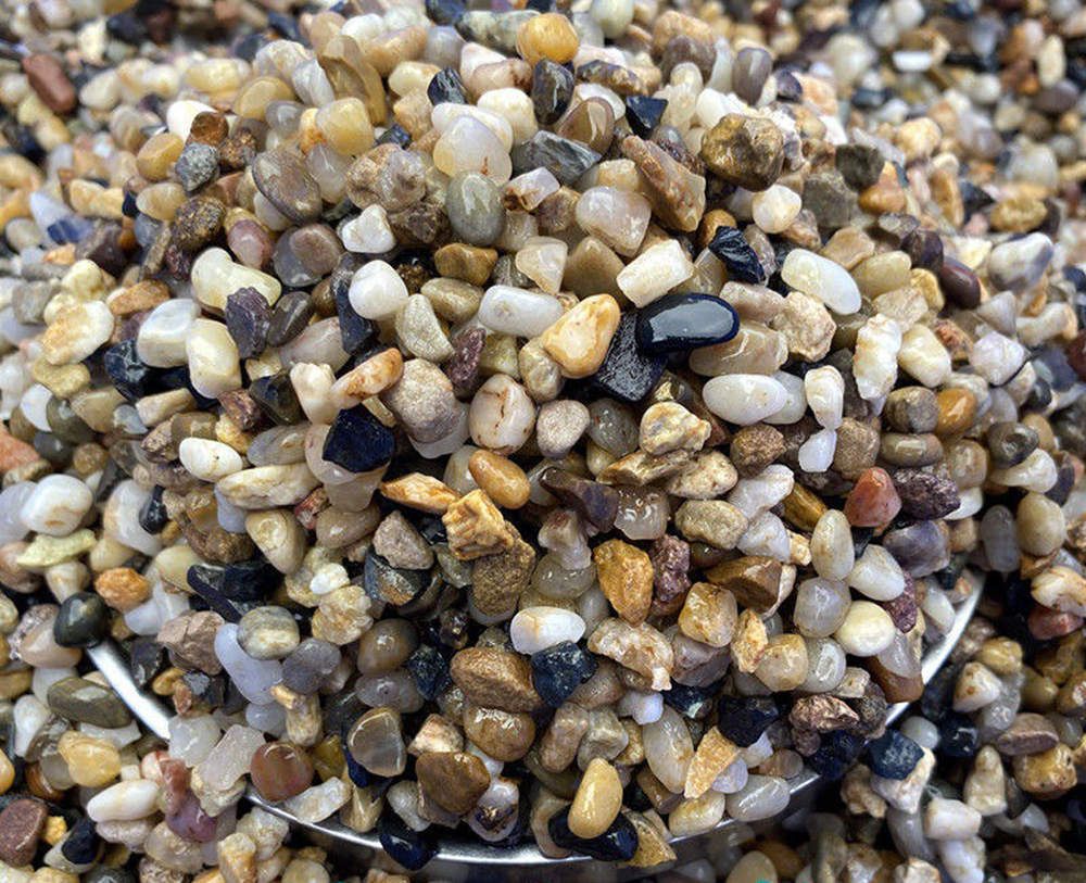 Sỏi Suối 3 Màu (1.2KG, size to ) - Trang Trí Bể Cá, Thủy Sinh, Tiểu Cảnh, Lọc Nước Hiệu Quả