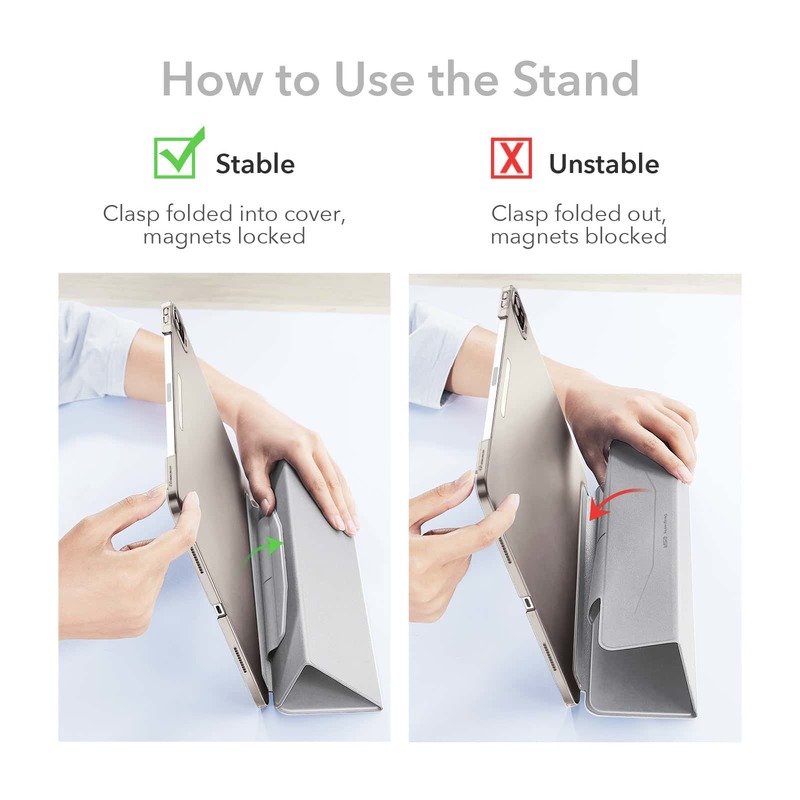 Bao Da Dành Cho iPad Pro 12.9 inch 2021 ESR Ascend Trifold Hard Case - Hàng Chính Hãng