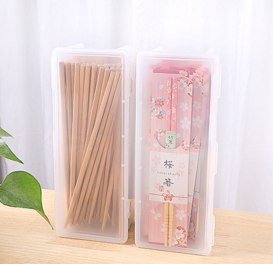 Hộp Nhựa Đựng Muỗng Đũa An Toàn Có Nắp Khóa Sanada 1.6L hàng Made in Japan