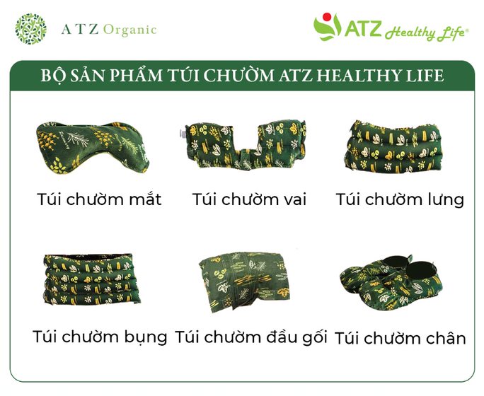 túi chườm chân thảo dược - atz healthy life - nóng lạnh đa năng 8