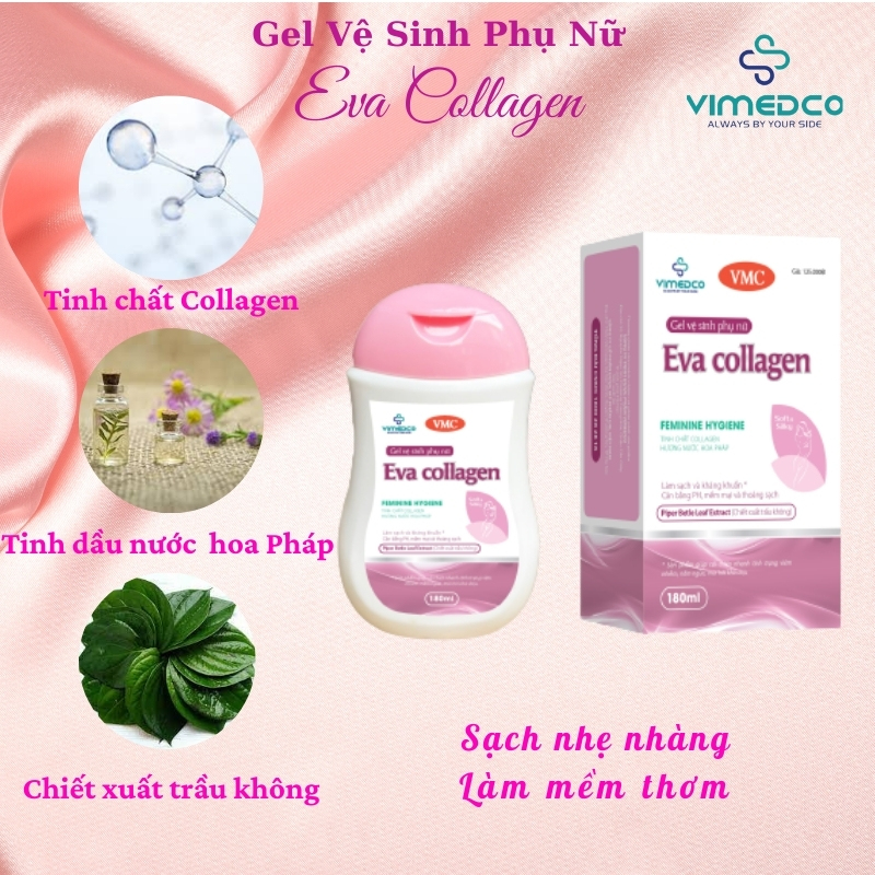 gel vệ sinh phụ nữ eva collagen 1