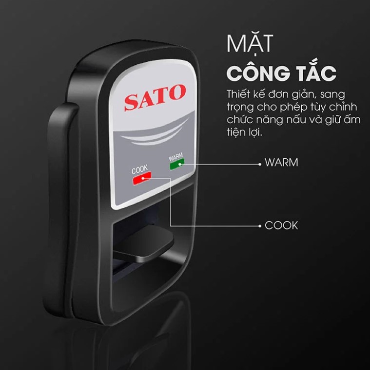 Nồi cơm điện SATO S140-140A 14 lít (Màu vàng nhạt) - Hàng chính hãng