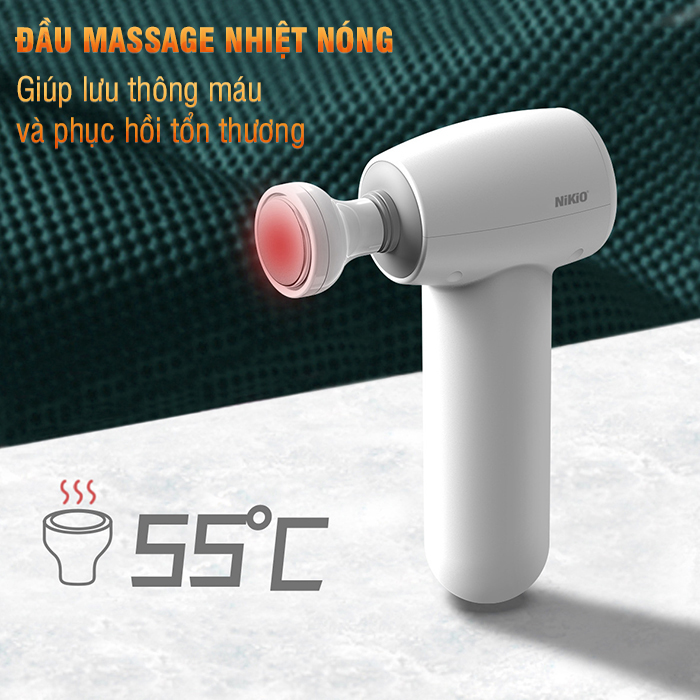 Súng massage cầm tay 7 đầu Mini Nikio NK-175