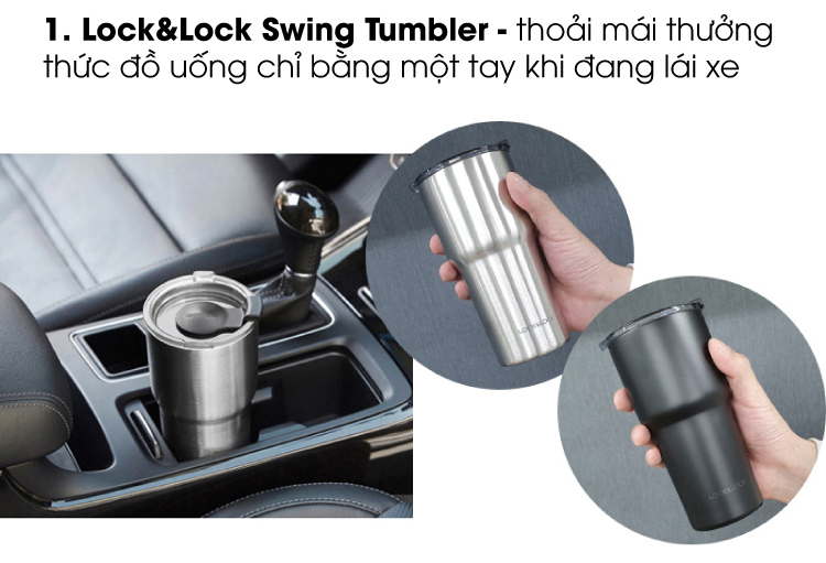 Bình Giữ Nhiệt Lock&Lock Swing Tumbler LHC4179BLK - 350ml - Đen