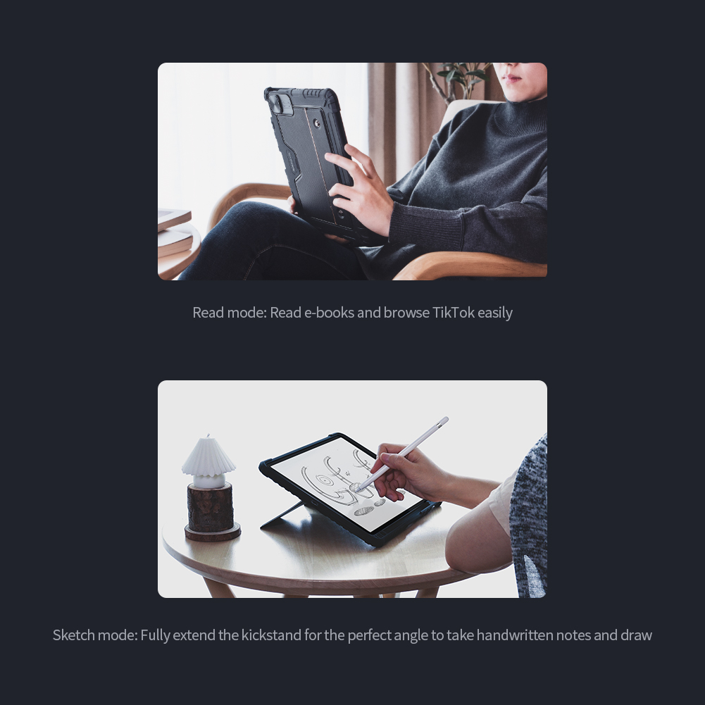 Bao Da Kèm Bàn Phím cho iPad Air 6 11 inch / iPad Air 6 13 inch 2024 Nillkin Bumper Combo Case Keyboard - Hàng Chính Hãng