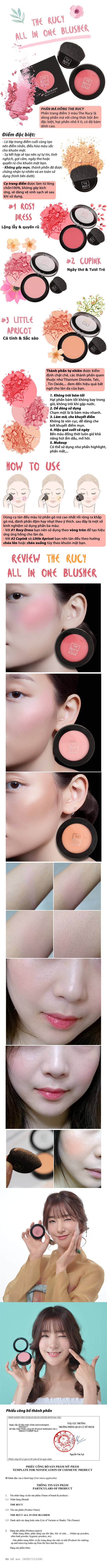 Bộ Trang Điểm The Rucy (Phấn Nước Cushion tặng kèm 1 lõi, Phấn Má Hồng #2, Son Symplisity Silver #5)