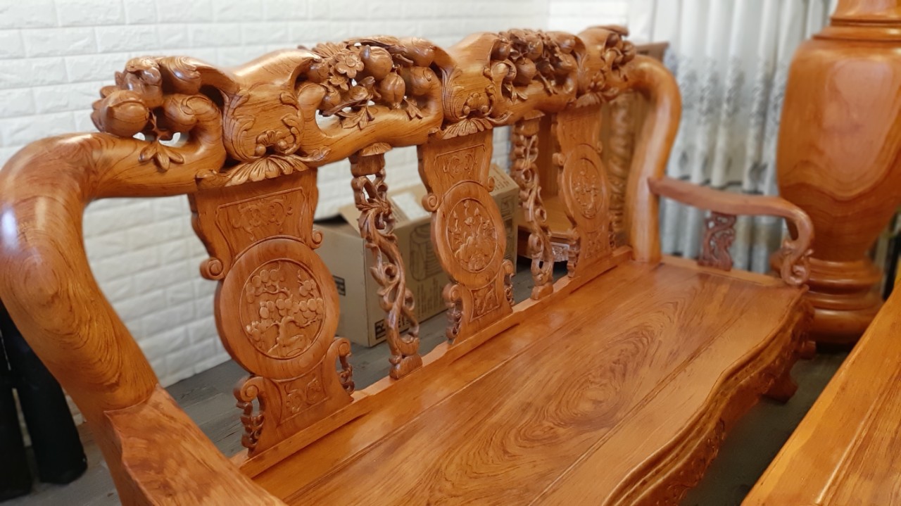 bộ sofa gỗ hương đá