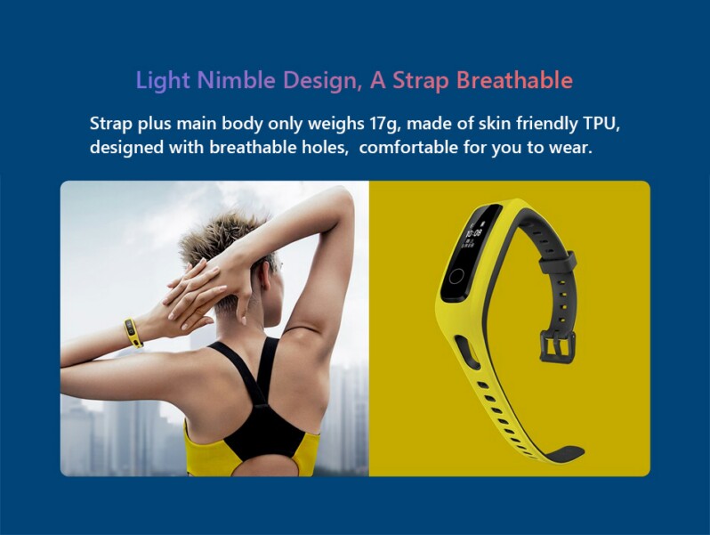 HONOR Band 4 Running version Smart Bracelet Running Position Monitoring 50 Meters Waterproof Long Endurance Sleep Monitoring Wearable Equipment