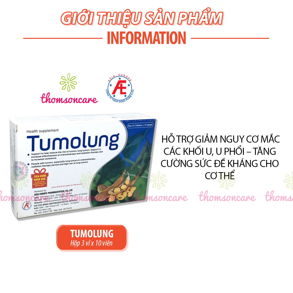 Tumolung - Tăng cường sức đề kháng, chống oxy hóa, giảm nguy cơ mắc u phổi từ thảo dược 1