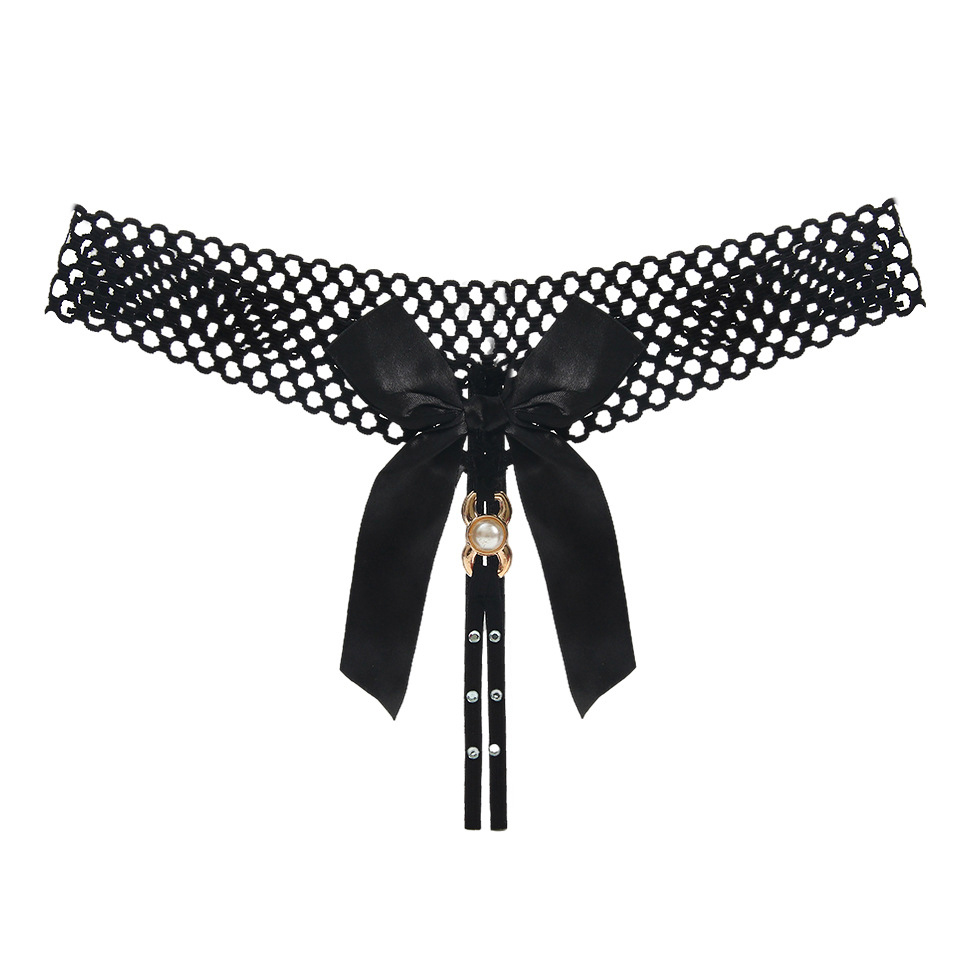 Quần lọt khe quần lót nữ ren sexy rỗng thắt lưng mỏng khoe eo sexy cám dỗ thoáng khí nơ trước