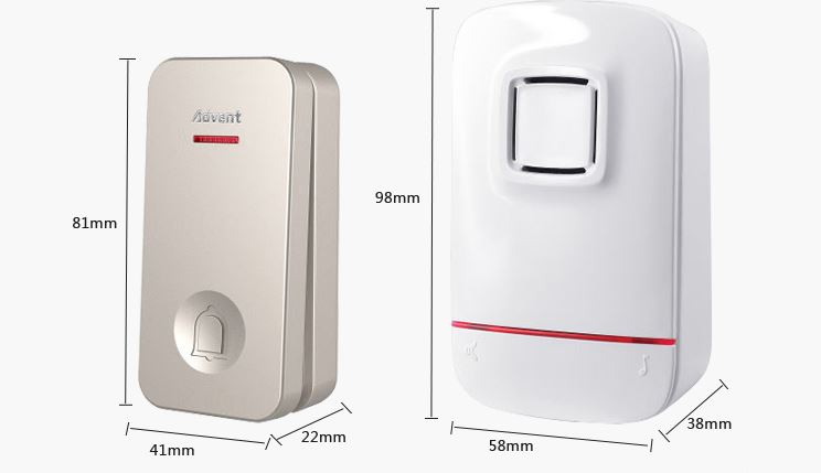 Chuông Cửa Không Dây Không Dùng Pin Haideman FA5-533P-R