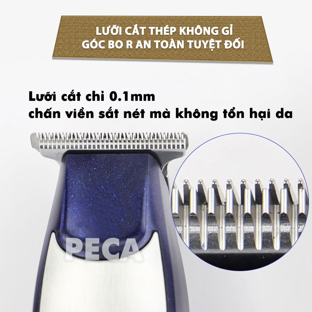 Tông đơ chấn viền cắt tóc, cạo trọc, cạo râu fade tóc, khắc tóc đi viền nét Kemei KM-5021 chuyên dụng cho salon, tiệm tóc, cá nhân đi kèm với máy có bộ cữ lược căn độ dài chuyên dụng Tặng kèm bộ 2 kẹp cá sấu chia tóc ( màu ngẫu nhiên )