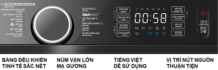 Máy giặt Toshiba Inverter 9.5 Kg TW-BK105G4V - Chỉ giao HCM