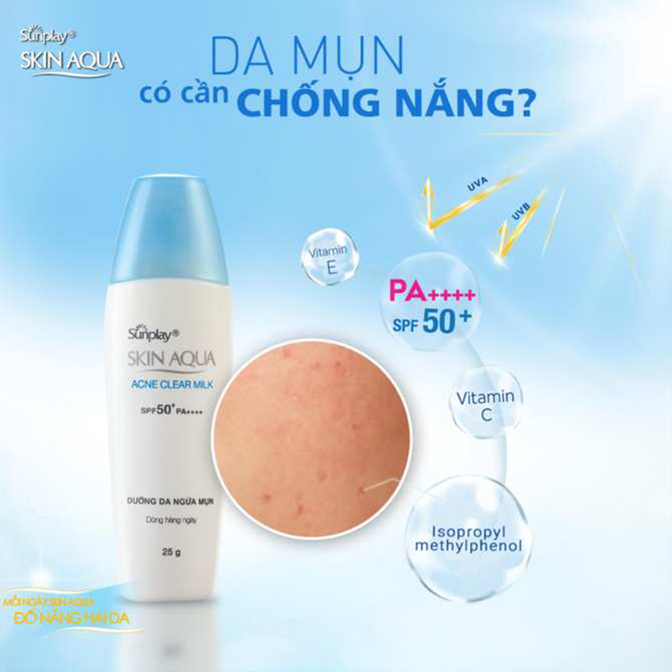 Sữa Chống Nắng Dưỡng Da Ngừa Mụn Sunplay Skin Aqua Acne Clear SPF 50+ PA++++ (25g)