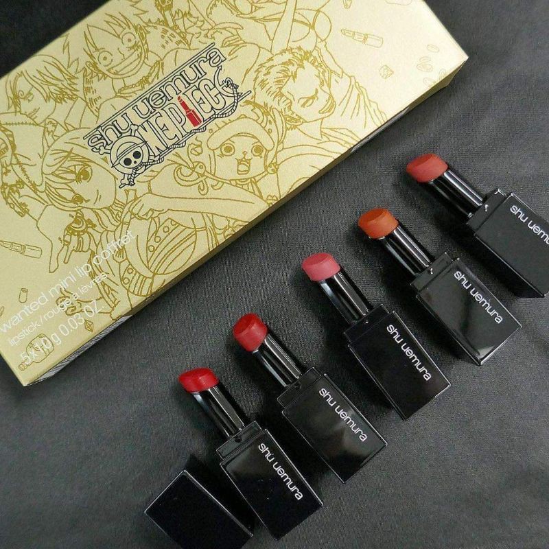 Set Son Shu Uemura X One Piece Minisize 5 Mau M Rd 163 M Rd 193 M Bg 954 M Or 585 M Br 785 Son Thỏi Muadotot Com
