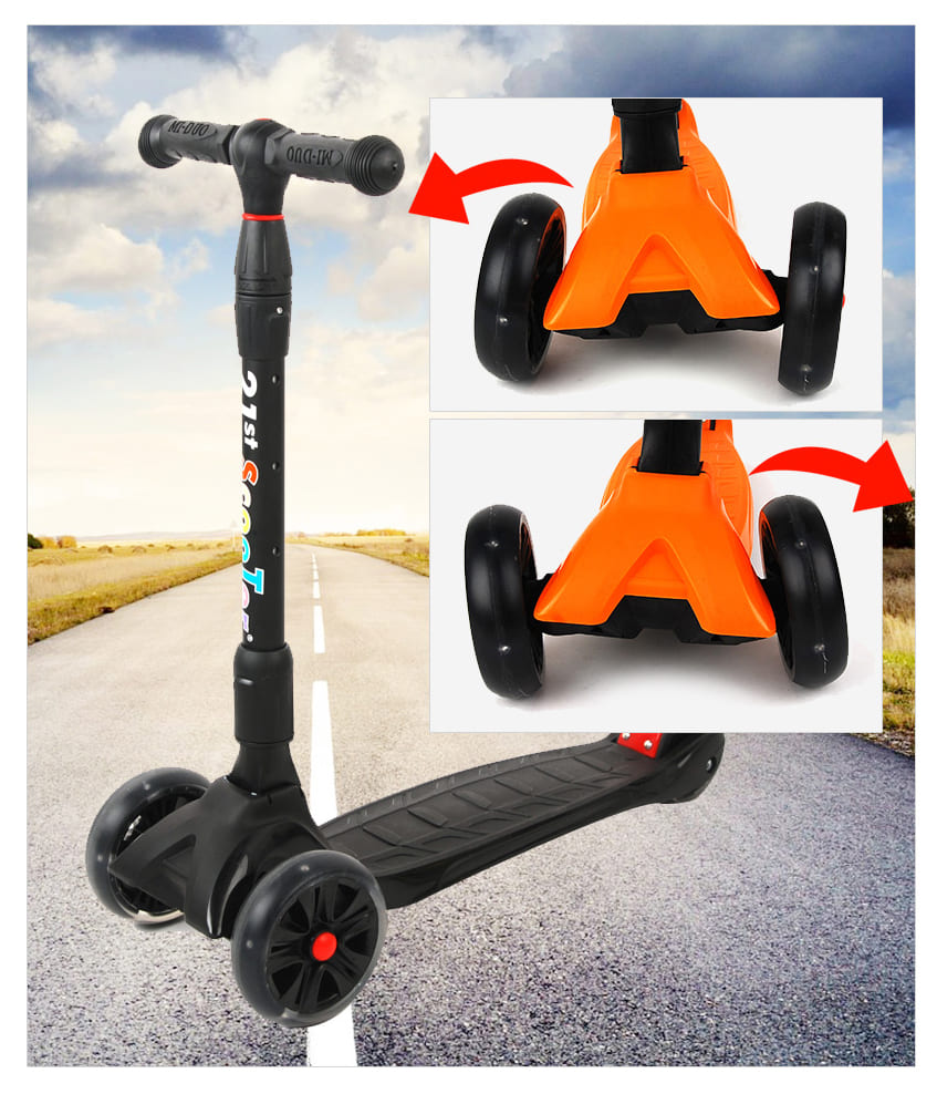 xe trượt scooter 3 bánh có đèn led 21st scooter SPINE cho bé trai và bé gái tphcm 3-14 tuổi có thể gấp gọn 