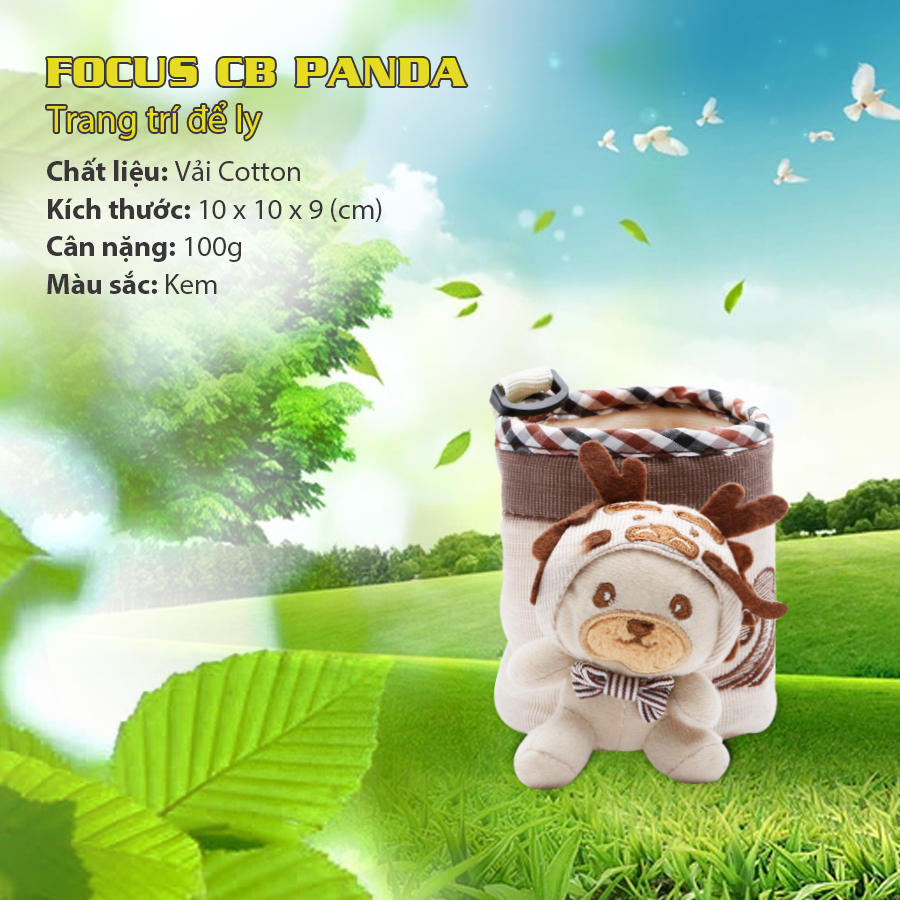 Trang trí để ly FOCUS CB Panda K-X06D màu kem 2