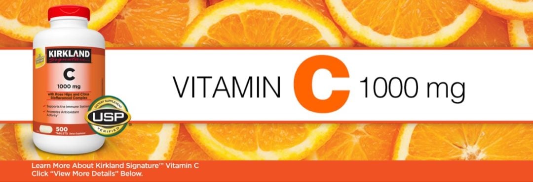 Vitamin C Kirkland Signature Tăng cường sức đề kháng, Sáng da, Chống lão hóa - QuaTangMe Extaste