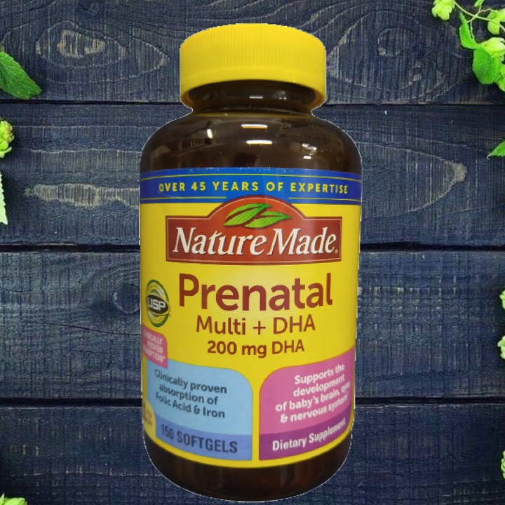 Vitamin Tổng Hợp Cho Bà Bầu Nature Made Prenatal Multi +DHA