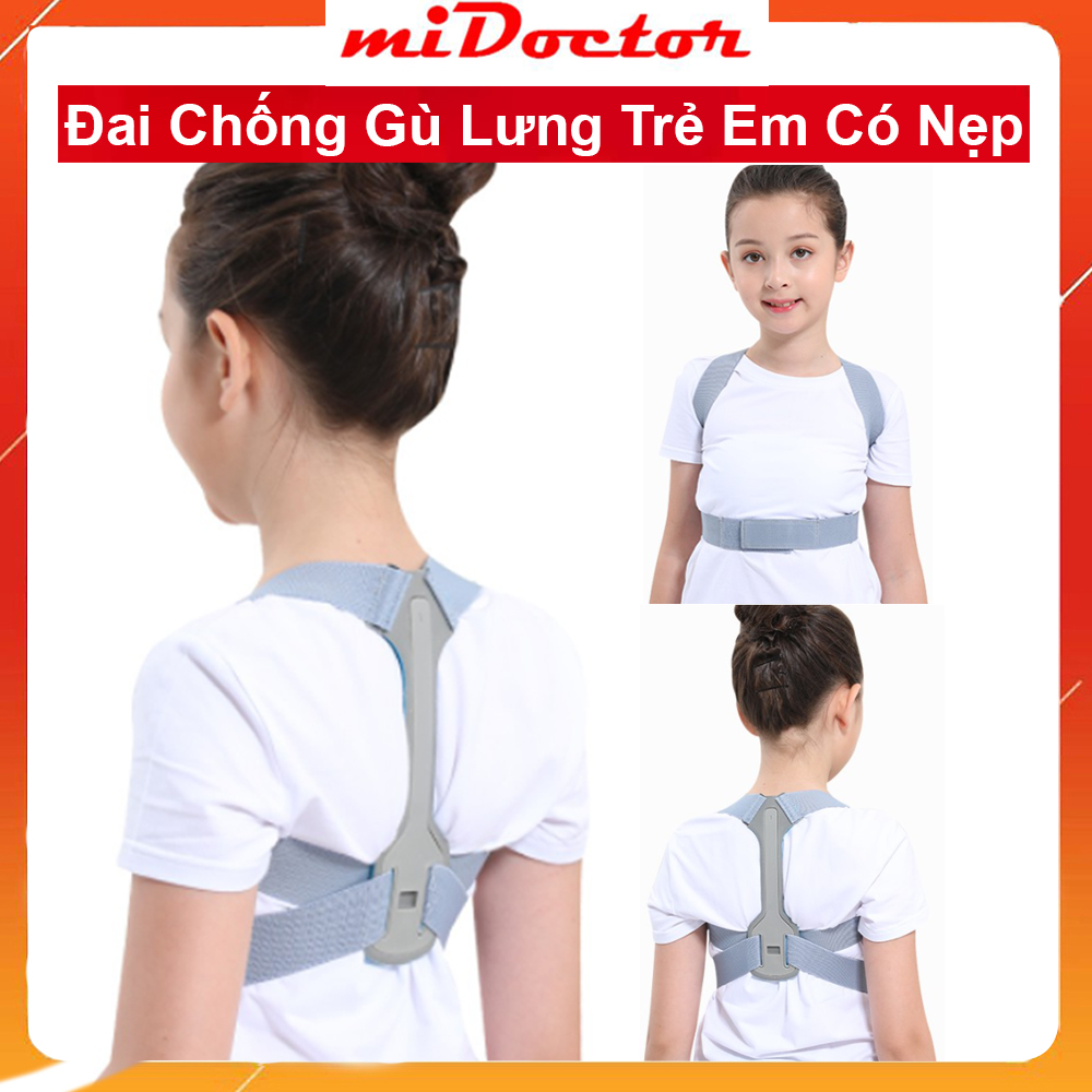 Đai Chống Gù Lưng Nam Nữ Có Nẹp Dành Cho Dân Văn Phòng miDoctor mi04